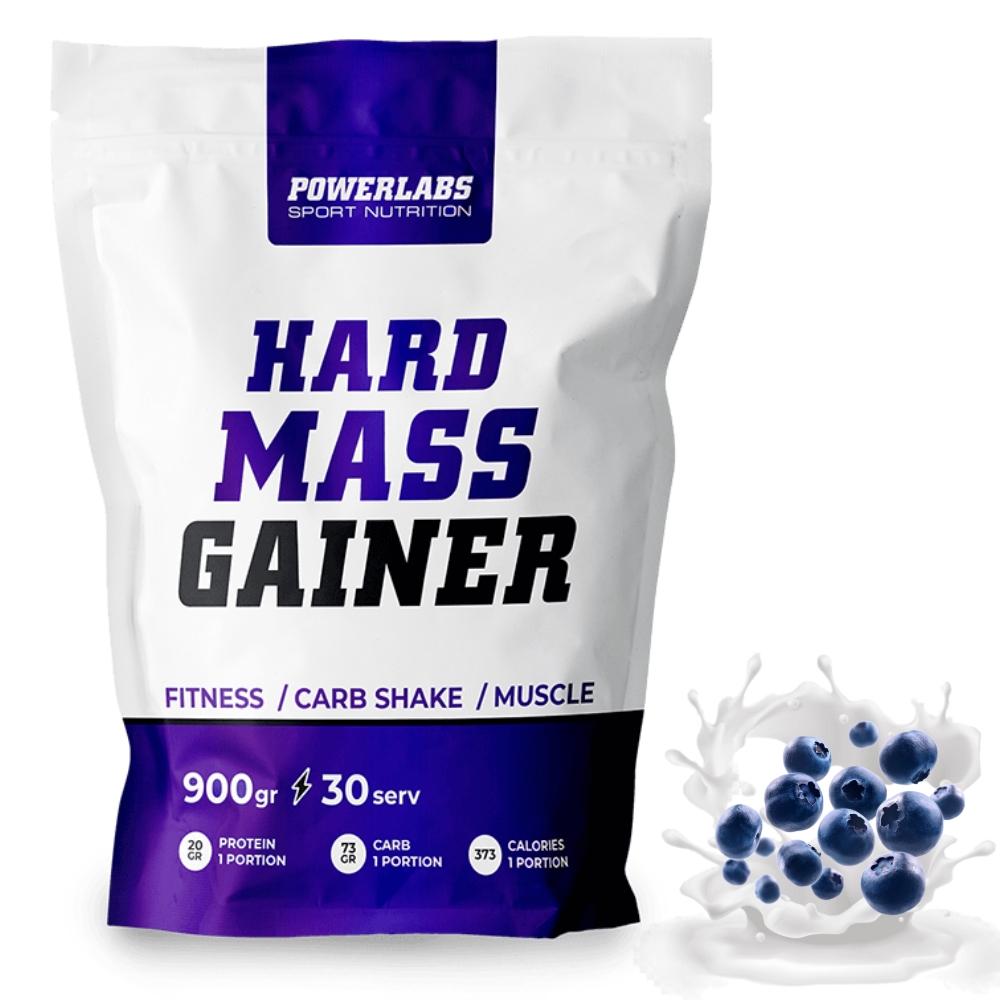 Гейнер PowerLabs Hard Mass Gainer 1000 g Черника со сливками (пакет)