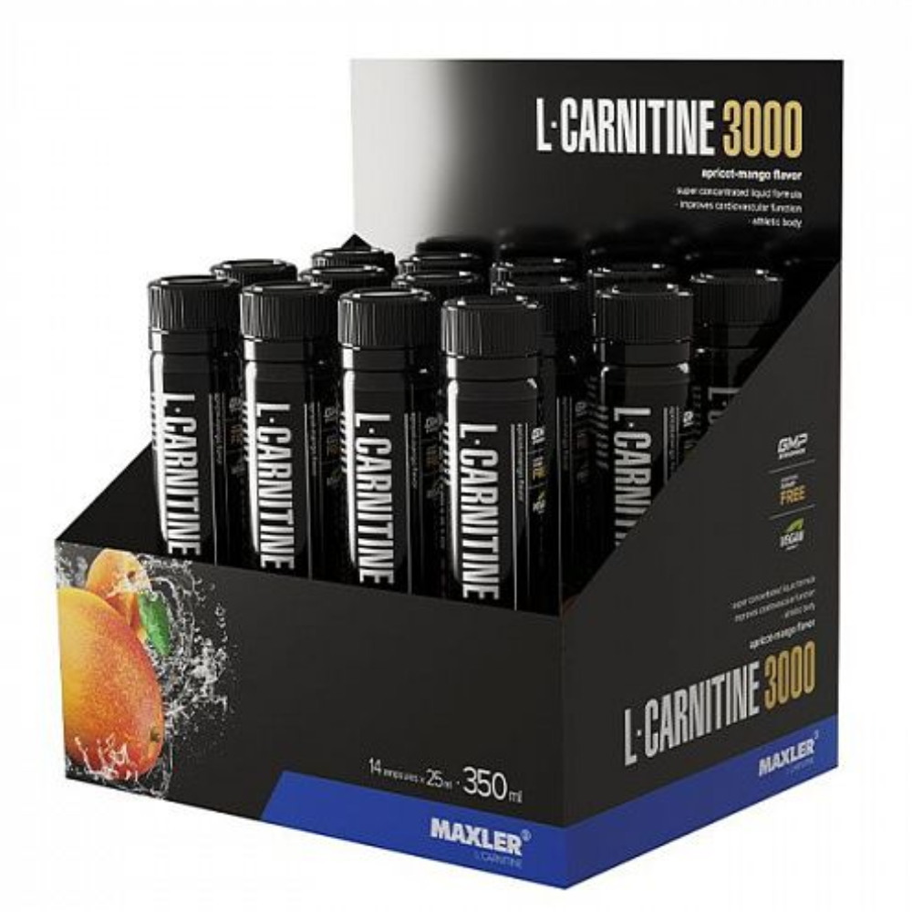 L-карнитин Maxler L-Carnitine 3000 mg 25 ml Абрикос-Манго