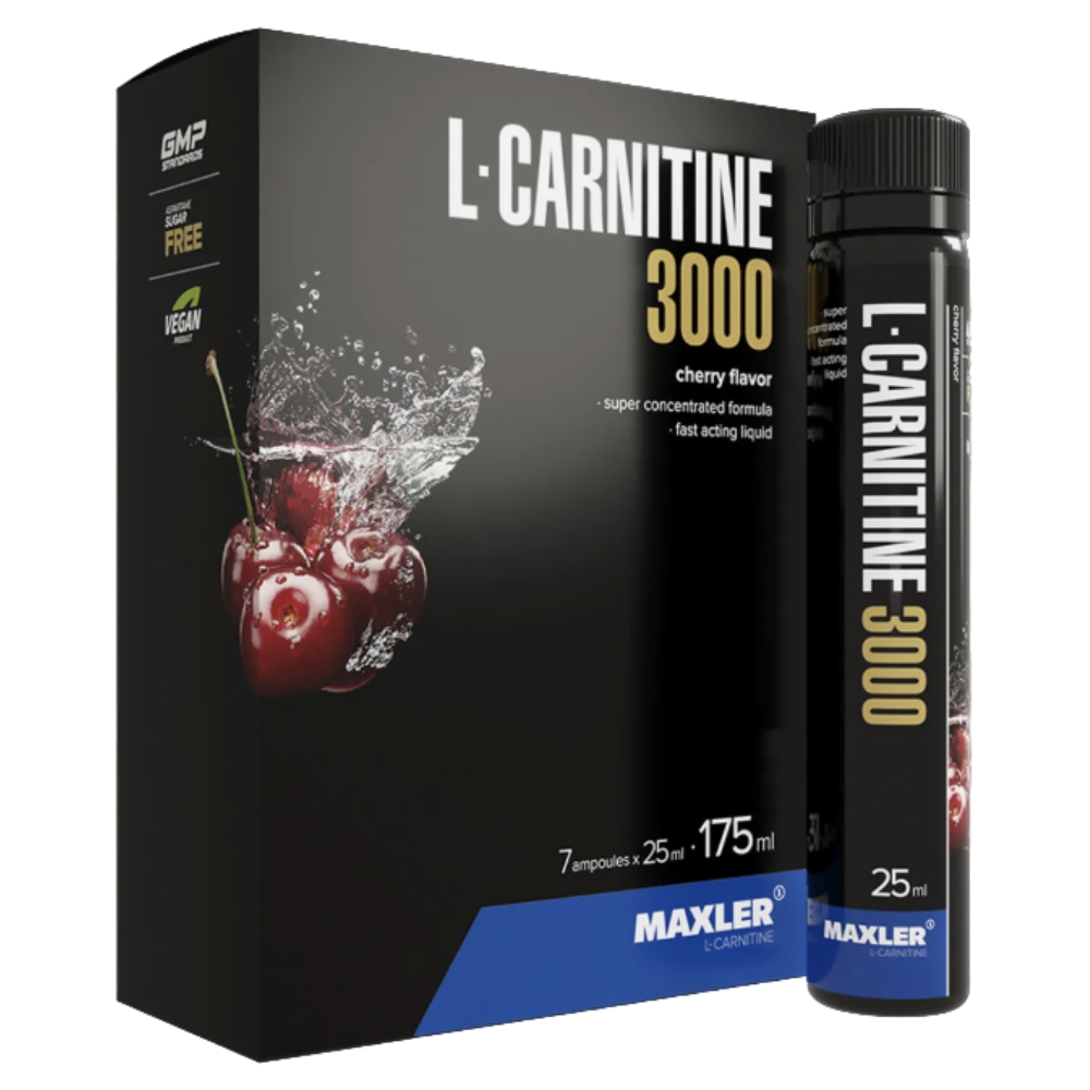 L-карнитин Maxler L-Carnitine 3000 mg 7 ampoul х 25 ml Вишня